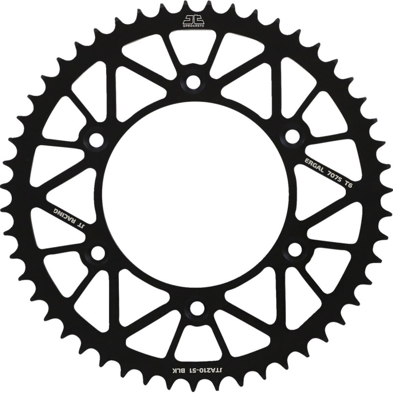 Couronne JT SPROCKETS aluminium ultra-light anti-boue HONDA CR CRF 51 dents Noir Couronne JT SPROCKETS aluminium ultra-light anti-boue HONDA CR CRF 51 dents Noir