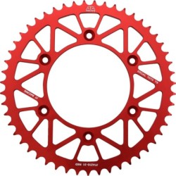 Couronne JT SPROCKETS aluminium ultra-light anti-boue HONDA CR CRF 51 dents Rouge