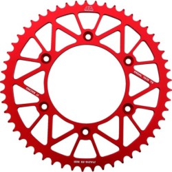 Couronne JT SPROCKETS aluminium ultra-light anti-boue HONDA CR CRF 53 dents Rouge