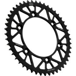 Couronne JT SPROCKETS aluminium ultra-light anti-boue YAMAHA YZ YZF WRF 48 dents Noir