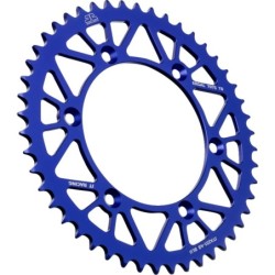 Couronne JT SPROCKETS aluminium ultra-light anti-boue YAMAHA YZ YZF WRF 48 dents Bleu