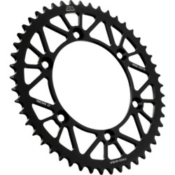Couronne JT SPROCKETS aluminium ultra-light anti-boue YAMAHA YZ YZF WRF 49 dents Noir