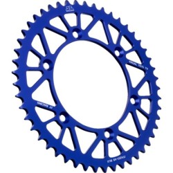 Couronne JT SPROCKETS aluminium ultra-light anti-boue YAMAHA YZ YZF WRF 49 dents Bleu