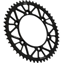 Couronne JT SPROCKETS aluminium ultra-light anti-boue YAMAHA YZ YZF WRF 50 dents Noir