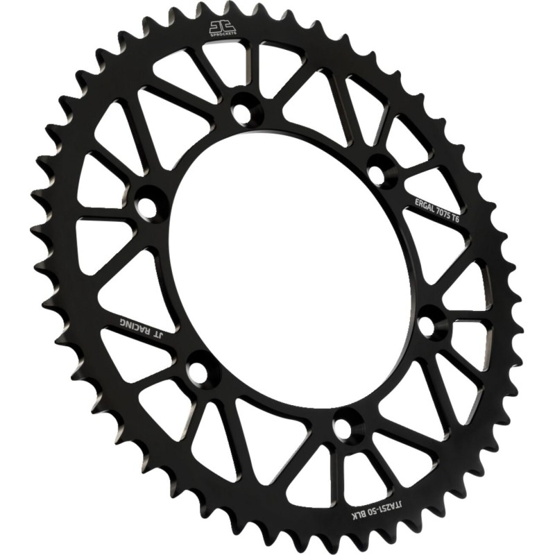 Couronne JT SPROCKETS aluminium ultra-light anti-boue YAMAHA YZ YZF WRF 50 dents Noir Couronne JT SPROCKETS aluminium ultra-light anti-boue YAMAHA YZ YZF WRF 50 dents Noir