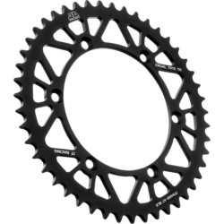 Couronne JT SPROCKETS aluminium ultra-light anti-boue KAWASAKI KX KXF 47 dents Noir