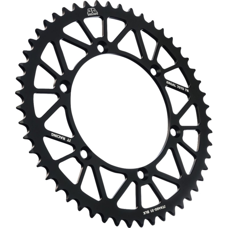 Couronne JT SPROCKETS aluminium ultra-light anti-boue KAWASAKI KX KXF 51 dents Noir Couronne JT SPROCKETS aluminium ultra-light anti-boue KAWASAKI KX KXF 51 dents Noir
