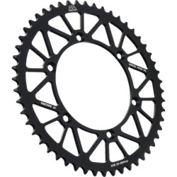 Couronne JT SPROCKETS aluminium ultra-light anti-boue KAWASAKI KX KXF 52 dents Noir