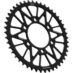 Couronne JT SPROCKETS aluminium ultra-light anti-boue 46 dents KAWASAKI Noir