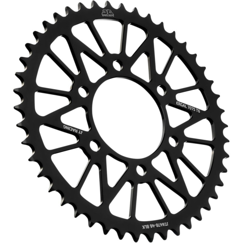 Couronne JT SPROCKETS aluminium ultra-light anti-boue 46 dents KAWASAKI Noir Couronne JT SPROCKETS aluminium ultra-light anti-boue 46 dents KAWASAKI Noir
