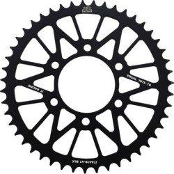 Couronne JT SPROCKETS aluminium ultra-light anti-boue 47 dents KAWASAKI Noir
