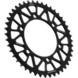 Couronne JT SPROCKETS aluminium ultra-light anti-boue 44 dents KAWASAKI / YAMAHA Noir