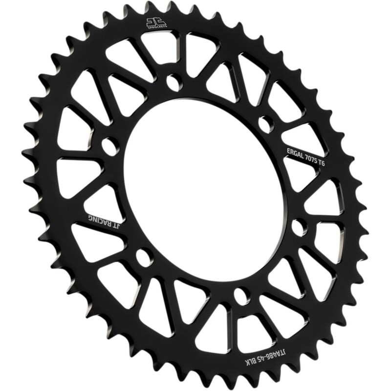 Couronne JT SPROCKETS aluminium ultra-light anti-boue 45 dents KAWASAKI / YAMAHA Noir Couronne JT SPROCKETS aluminium ultra-light anti-boue 45 dents KAWASAKI / YAMAHA Noir