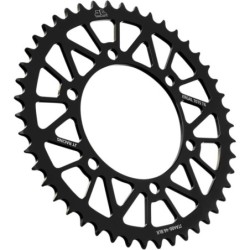 Couronne JT SPROCKETS aluminium ultra-light anti-boue 46 dents KAWASAKI / YAMAHA Noir