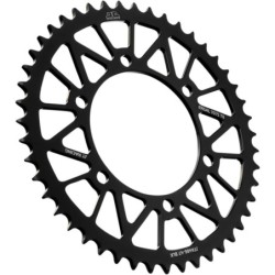 Couronne JT SPROCKETS aluminium ultra-light anti-boue 47 dents KAWASAKI / YAMAHA Noir