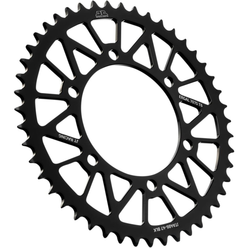 Couronne JT SPROCKETS aluminium ultra-light anti-boue 47 dents KAWASAKI / YAMAHA Noir Couronne JT SPROCKETS aluminium ultra-light anti-boue 47 dents KAWASAKI / YAMAHA Noir
