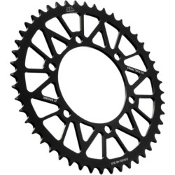 Couronne JT SPROCKETS aluminium ultra-light anti-boue 48 dents KAWASAKI / YAMAHA Noir