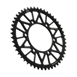 Couronne JT SPROCKETS aluminium ultra-light anti-boue 49 dents KAWASAKI / YAMAHA Noir