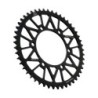 Couronne JT SPROCKETS aluminium ultra-light anti-boue 49 dents KAWASAKI / YAMAHA Noir
