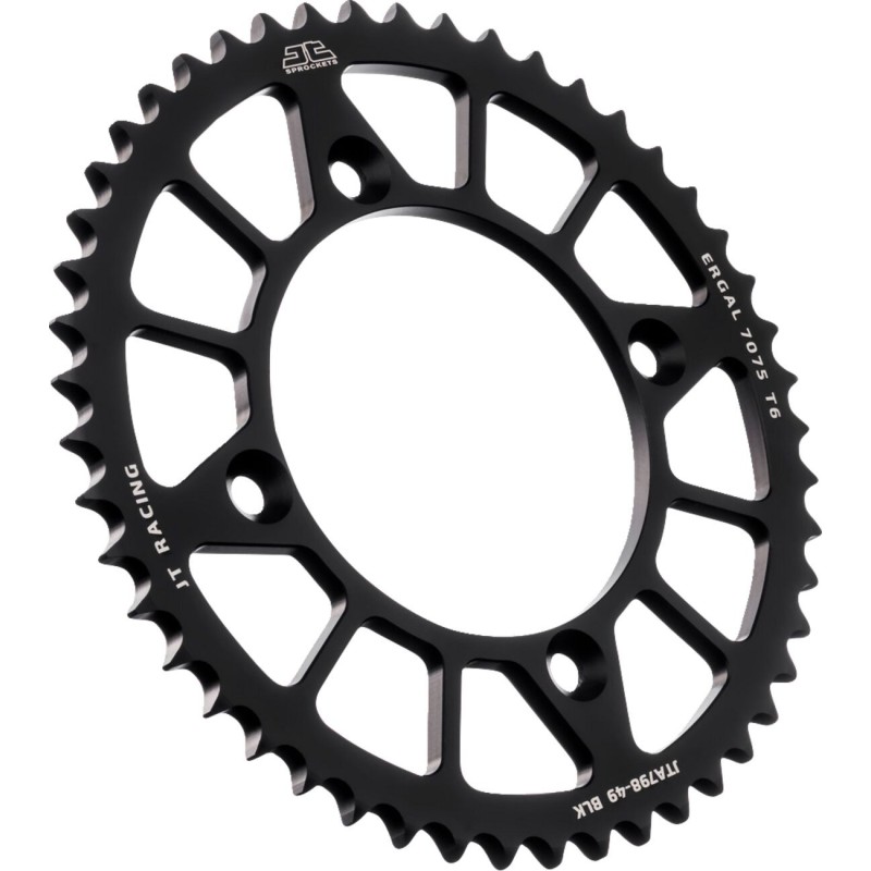 Couronne JT SPROCKETS aluminium ultra-light anti-boue YAMAHA 85 YZ / SUZUKI 85 RM 49 dents Noir Couronne JT SPROCKETS aluminium ultra-light anti-boue YAMAHA 85 YZ / SUZUKI 85 RM 49 dents Noir
