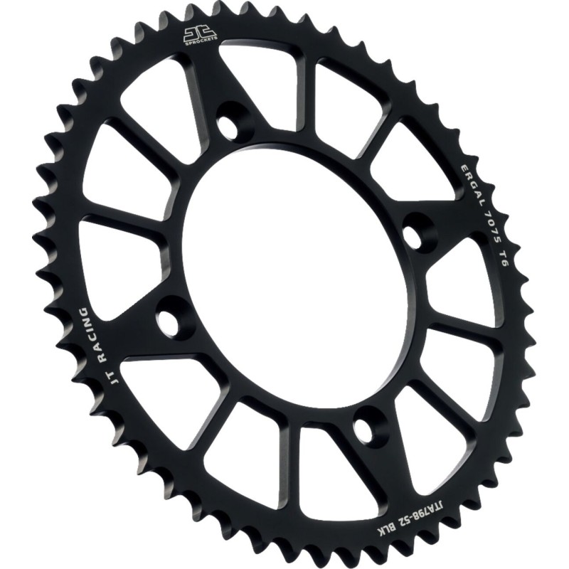 Couronne JT SPROCKETS aluminium ultra-light anti-boue YAMAHA 85 YZ / SUZUKI 85 RM 52 dents Noir Couronne JT SPROCKETS aluminium ultra-light anti-boue YAMAHA 85 YZ / SUZUKI 85 RM 52 dents Noir
