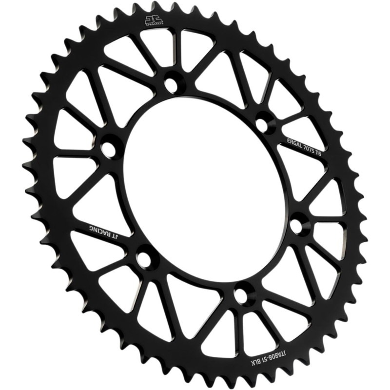 Couronne JT SPROCKETS aluminium ultra-light anti-boue SUZUKI RM RMZ 51 dents Noir Couronne JT SPROCKETS aluminium ultra-light anti-boue SUZUKI RM RMZ 51 dents Noir