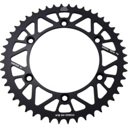 Couronne JT SPROCKETS aluminium ultra-light anti-boue SHERCO / BETA / GAS GAS - 2019 / HVA - 2014 48 dents Noir