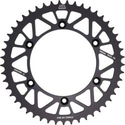 Couronne JT SPROCKETS aluminium ultra-light anti-boue SHERCO / BETA / GAS GAS - 2019 / HVA - 2014 49 dents Noir