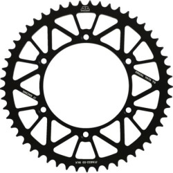 Couronne JT SPROCKETS aluminium ultra-light anti-boue SHERCO / BETA / GAS GAS - 2019 / HVA - 2014 53 dents Noir