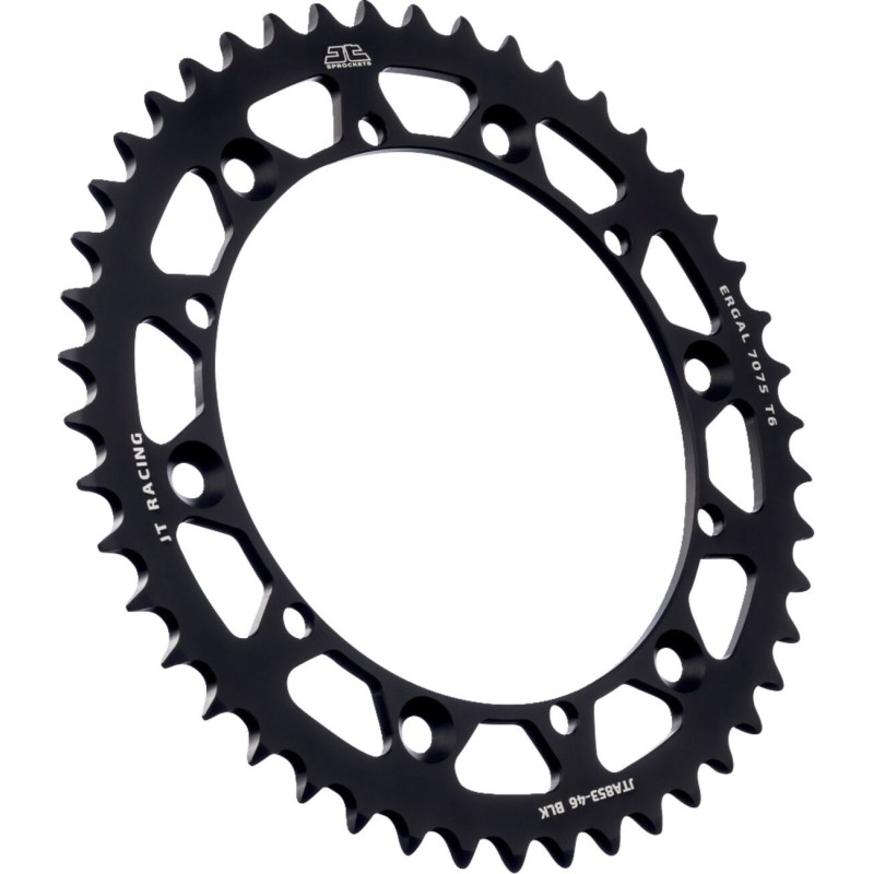Couronne JT SPROCKETS aluminium ultra-light anti-boue YAMAHA YZ WR avant 1998 46 dents Noir Couronne JT SPROCKETS aluminium ultra-light anti-boue YAMAHA YZ WR avant 1998 46 dents Noir