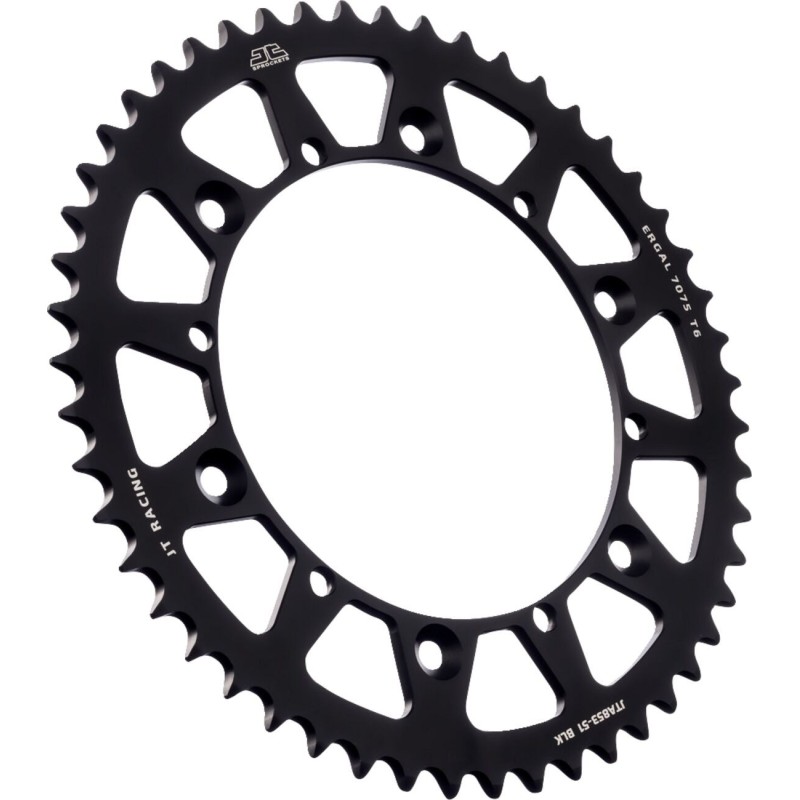 Couronne JT SPROCKETS aluminium ultra-light anti-boue YAMAHA YZ WR avant 1998 51 dents Noir Couronne JT SPROCKETS aluminium ultra-light anti-boue YAMAHA YZ WR avant 1998 51 dents Noir