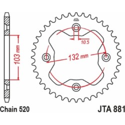 Couronne JT SPROCKETS aluminium ultra-light anti-boue KTM ATV 38 dents Orange