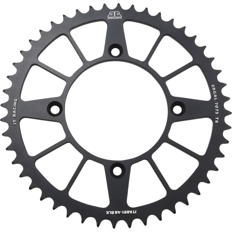 Couronne JT SPROCKETS aluminium ultra-light anti-boue 48 dents KTM FREERIDE Noir Couronne JT SPROCKETS aluminium ultra-light anti-boue 48 dents KTM FREERIDE Noir