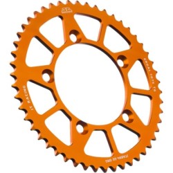 Couronne JT SPROCKETS aluminium ultra-light anti-boue KTM 65 SX / HVA 65 TC / GAS GAS 65 MC 50 dents Orange