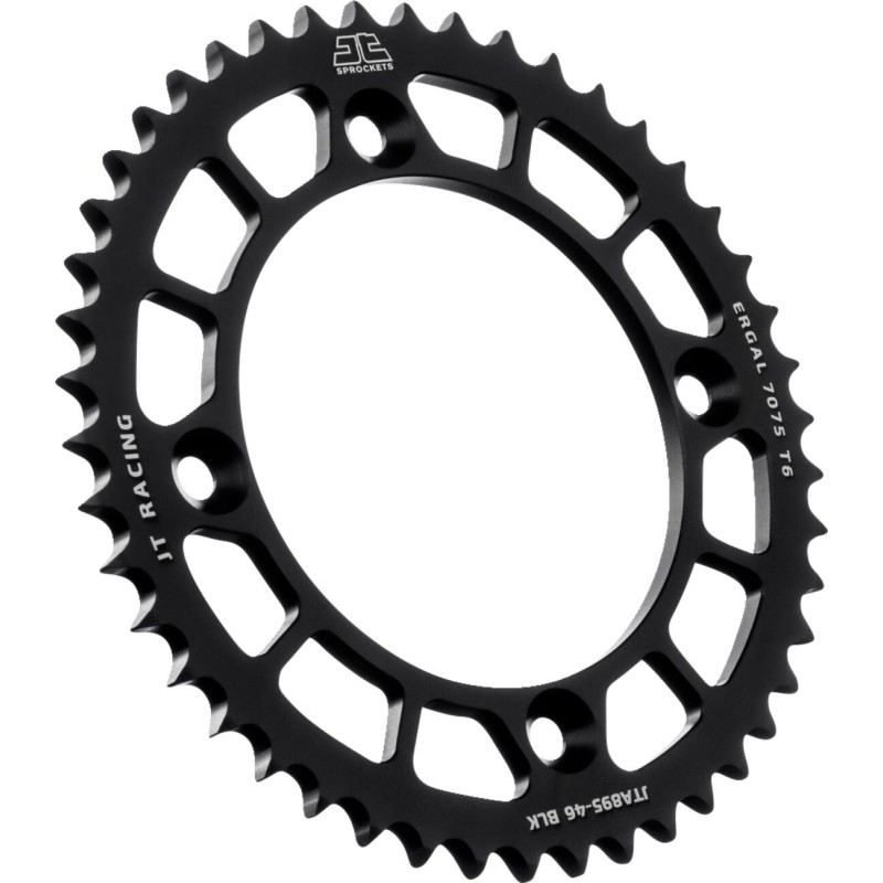 Couronne JT SPROCKETS aluminium ultra-light anti-boue KTM 85 SX / HVA 85 TC / GAS GAS 85 MC 46 dents Noir Couronne JT SPROCKETS aluminium ultra-light anti-boue KTM 85 SX / HVA 85 TC / GAS GAS 85 MC 46 dents Noir