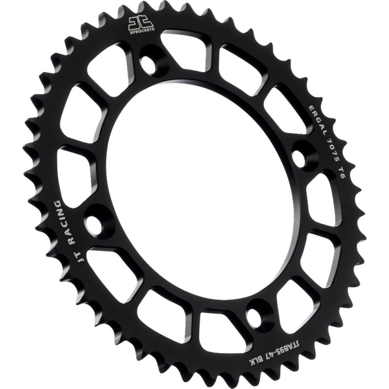 Couronne JT SPROCKETS aluminium ultra-light anti-boue KTM 85 SX / HVA 85 TC / GAS GAS 85 MC 47 dents Noir Couronne JT SPROCKETS aluminium ultra-light anti-boue KTM 85 SX / HVA 85 TC / GAS GAS 85 MC 47 dents Noir