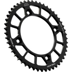 Couronne JT SPROCKETS aluminium ultra-light anti-boue KTM 85 SX / HVA 85 TC / GAS GAS 85 MC 49 dents Noir