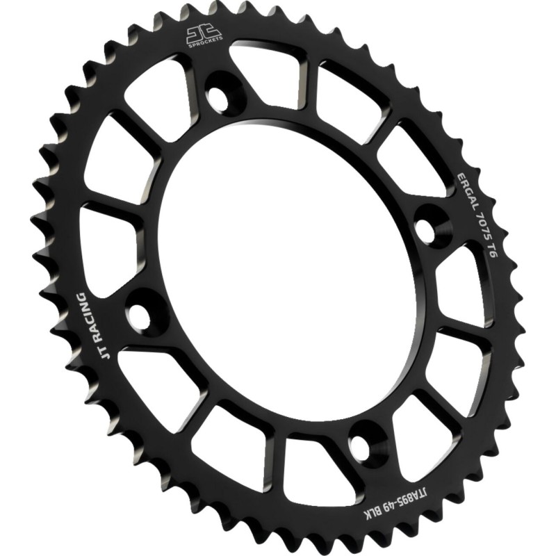 Couronne JT SPROCKETS aluminium ultra-light anti-boue KTM 85 SX / HVA 85 TC / GAS GAS 85 MC 49 dents Noir Couronne JT SPROCKETS aluminium ultra-light anti-boue KTM 85 SX / HVA 85 TC / GAS GAS 85 MC 49 dents Noir