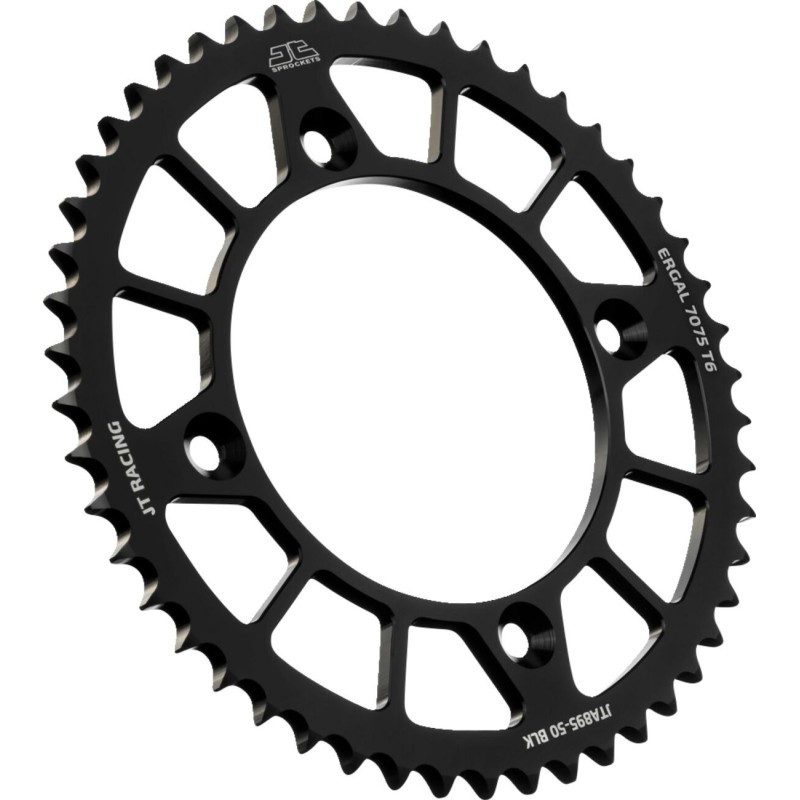 Couronne JT SPROCKETS aluminium ultra-light anti-boue KTM 85 SX / HVA 85 TC / GAS GAS 85 MC 50 dents Noir Couronne JT SPROCKETS aluminium ultra-light anti-boue KTM 85 SX / HVA 85 TC / GAS GAS 85 MC 50 dents Noir