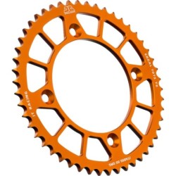 Couronne JT SPROCKETS aluminium ultra-light anti-boue KTM 85 SX / HVA 85 TC / GAS GAS 85 MC 50 dents Orange