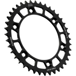 Couronne JT SPROCKETS aluminium ultra-light anti-boue SX SXF EXC EXCF / TC TE FC FE / MC MCF EC ECF 40 dents Noir
