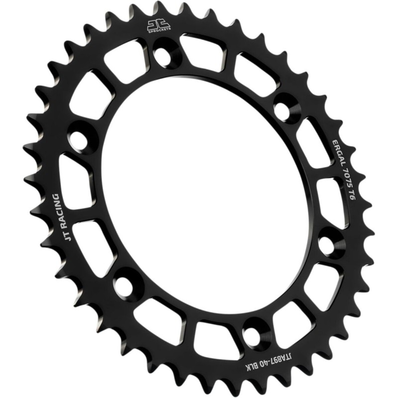Couronne JT SPROCKETS aluminium ultra-light anti-boue SX SXF EXC EXCF / TC TE FC FE / MC MCF EC ECF 40 dents Noir Couronne JT SPROCKETS aluminium ultra-light anti-boue SX SXF EXC EXCF / TC TE FC FE / MC MCF EC ECF 40 dents Noir