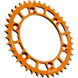 Couronne JT SPROCKETS aluminium ultra-light anti-boue SX SXF EXC EXCF / TC TE FC FE / MC MCF EC ECF 40 dents Orange
