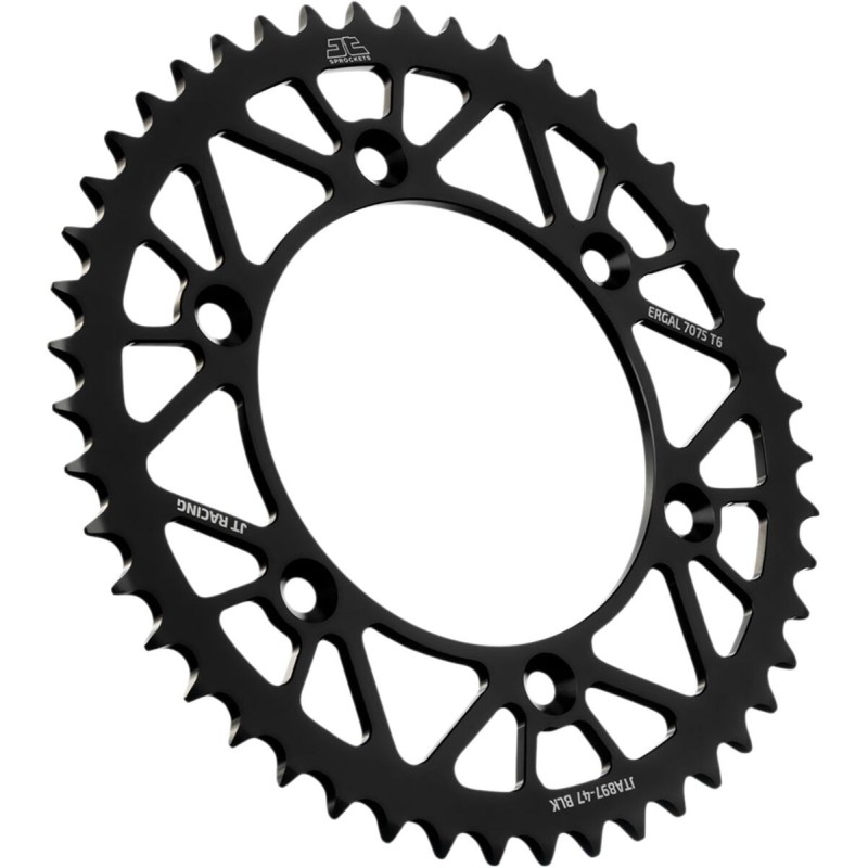 Couronne JT SPROCKETS aluminium ultra-light anti-boue SX SXF EXC EXCF / TC TE FC FE / MC MCF EC ECF 47 dents Noir Couronne JT SPROCKETS aluminium ultra-light anti-boue SX SXF EXC EXCF / TC TE FC FE / MC MCF EC ECF 47 dents Noir