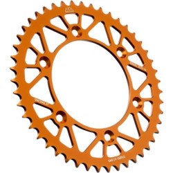 Couronne JT SPROCKETS aluminium ultra-light anti-boue SX SXF EXC EXCF / TC TE FC FE / MC MCF EC ECF 47 dents Orange
