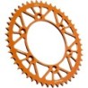 Couronne JT SPROCKETS aluminium ultra-light anti-boue SX SXF EXC EXCF / TC TE FC FE / MC MCF EC ECF 48 dents Orange