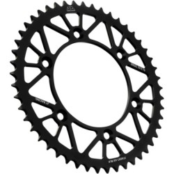 Couronne JT SPROCKETS aluminium ultra-light anti-boue SX SXF EXC EXCF / TC TE FC FE / MC MCF EC ECF 49 dents Noir