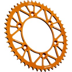 Couronne JT SPROCKETS aluminium ultra-light anti-boue SX SXF EXC EXCF / TC TE FC FE / MC MCF EC ECF 50 dents Orange