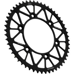 Couronne JT SPROCKETS aluminium ultra-light anti-boue SX SXF EXC EXCF / TC TE FC FE / MC MCF EC ECF 52 dents Noir