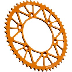 Couronne JT SPROCKETS aluminium ultra-light anti-boue SX SXF EXC EXCF / TC TE FC FE / MC MCF EC ECF 52 dents Orange